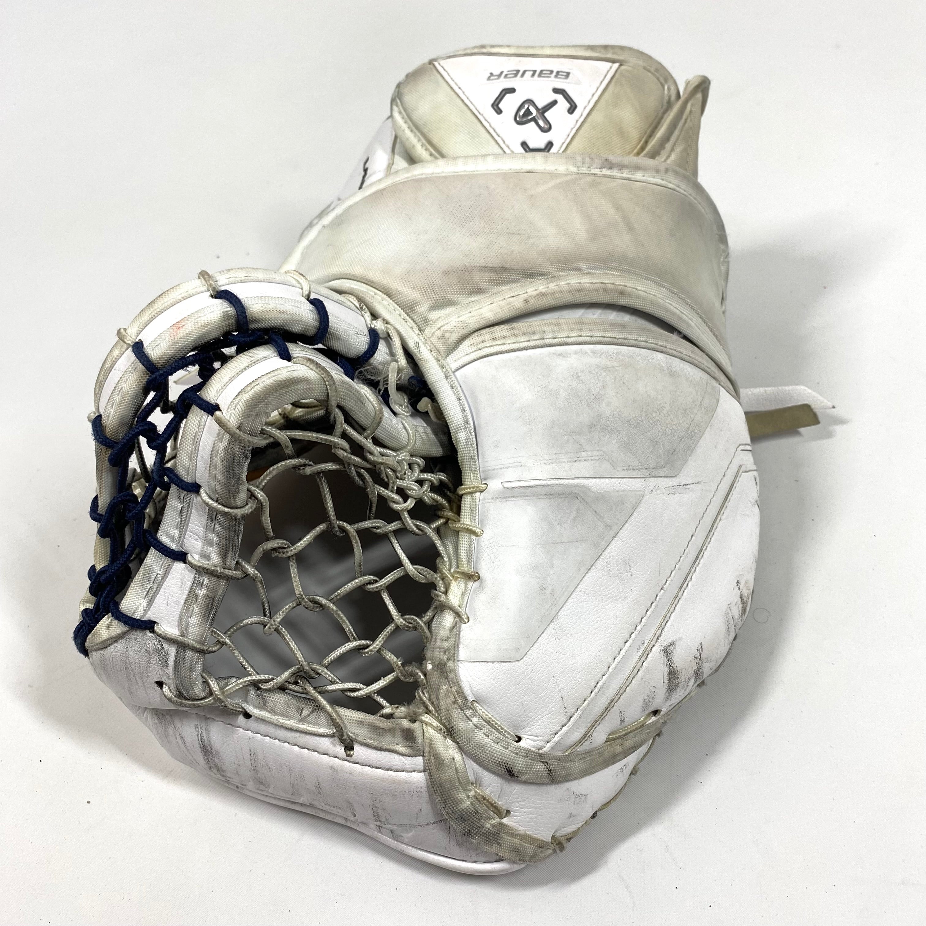 Bauer Supreme Mach - Gant de gardien Pro Stock d'occasion (blanc/jaune/noir)
